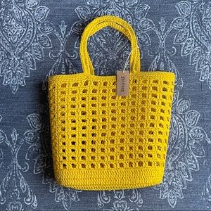 Soludos Ivy Crochet Bag in Sunflower Yellow